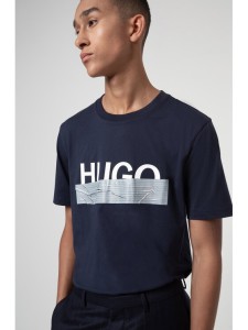 Hugo T-Shirt Dicagolino U204 50436413 Granatowy Regular Fit