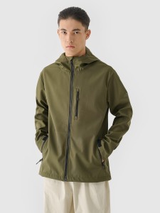 Kurtka softshell wiatroodporna membrana 8000 męska - khaki