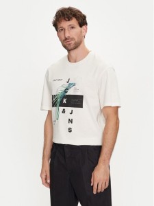 Jack&Jones T-Shirt Jjclarc 12247768 Biały Relaxed Fit