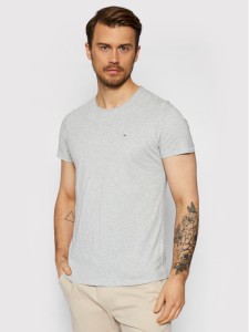 Tommy Jeans T-Shirt Jaspe DM0DM09586 Szary Slim Fit