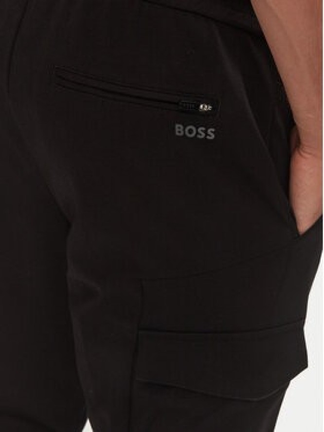 Boss Joggery Urbanex 50522626 Czarny Tapered Fit