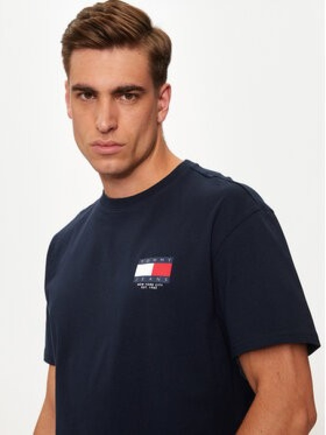 Tommy Jeans T-Shirt DM0DM19695 Granatowy Regular Fit