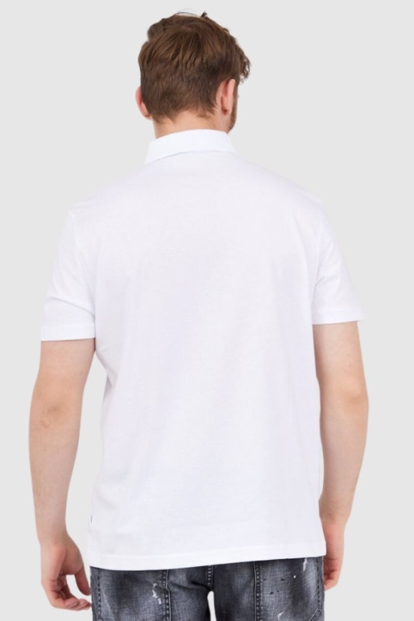 ARMANI EXCHANGE Biała męska koszulka polo w logo