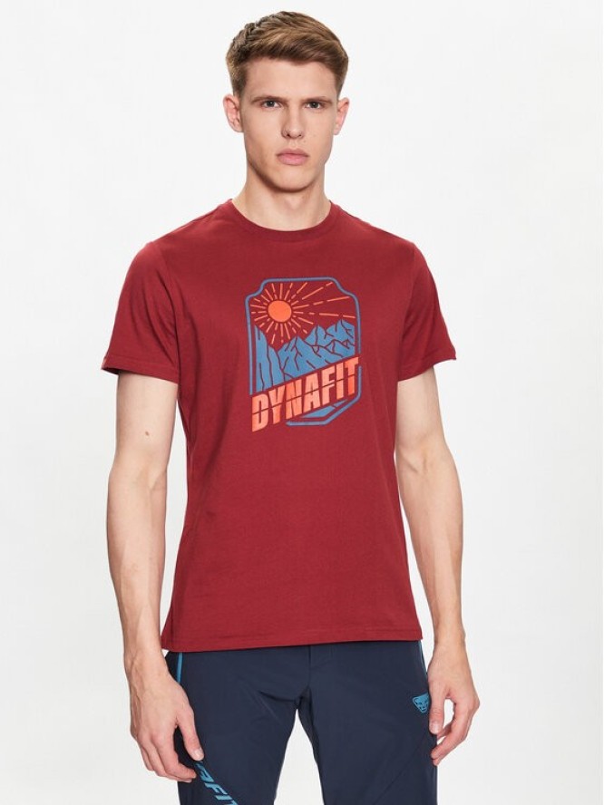 Dynafit T-Shirt Graphic 08-70998 Bordowy Regular Fit