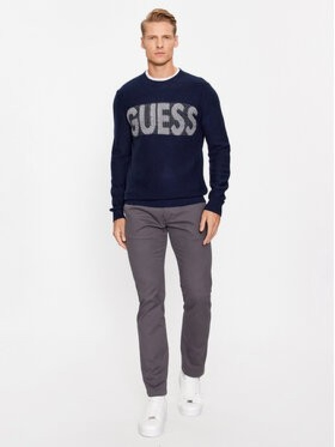 Guess Sweter M3BR50 Z38V2 Granatowy Regular Fit