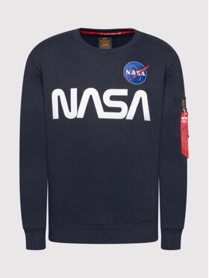 Alpha Industries Bluza Nasa Reflective 178309 Granatowy Regular Fit