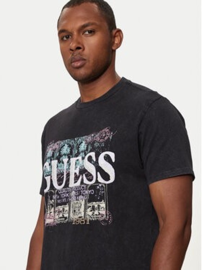 Guess T-Shirt M4YI79 K9RM1 Czarny Regular Fit