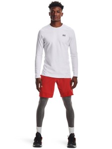 Longsleeve treningowy męski Under Armour UA Cg Armour Fitted Crew - biały