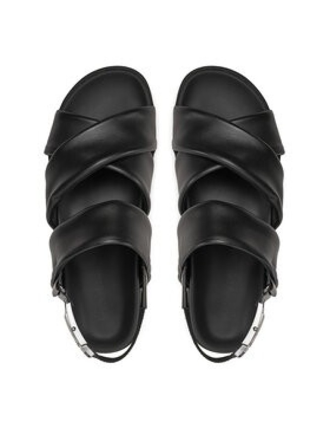 Calvin Klein Sandały Padded Criss Cross Sandal HM0HM01482 Czarny