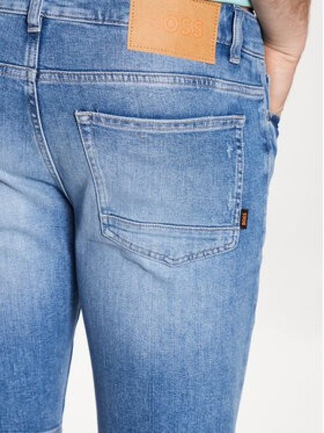 Boss Szorty jeansowe Delaware 50490005 Niebieski Slim Fit