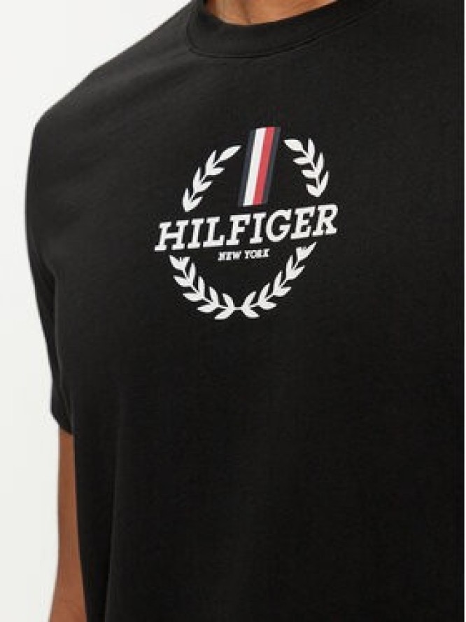 Tommy Hilfiger T-Shirt Global Stripe MW0MW34388 Czarny Regular Fit