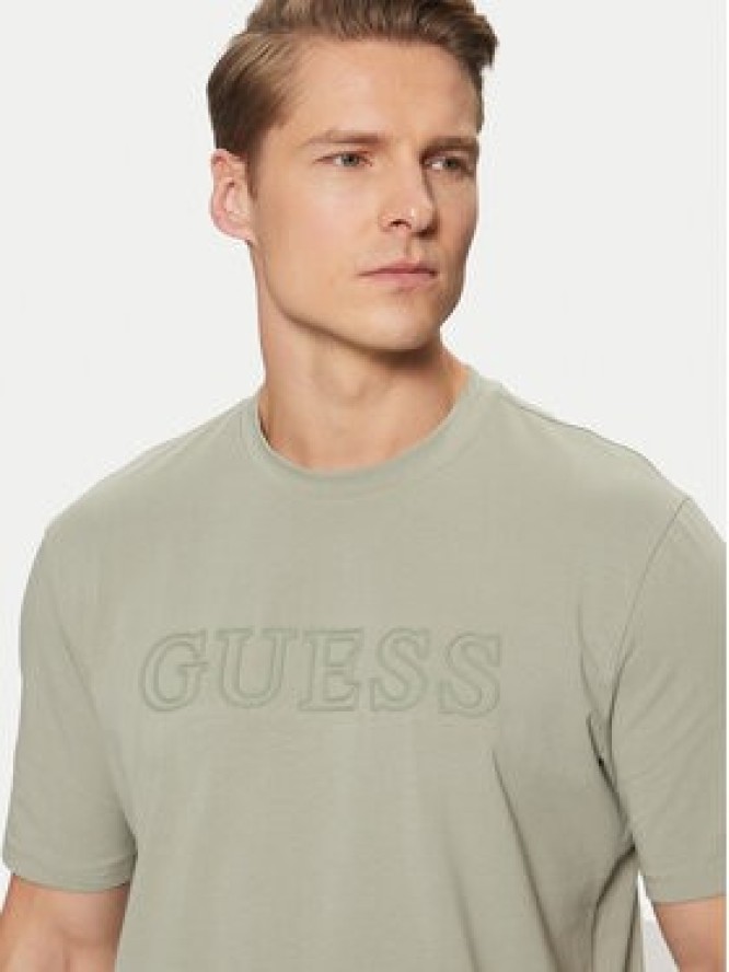 Guess Spodnie dresowe Z4YB08 K9V31 Zielony Regular Fit