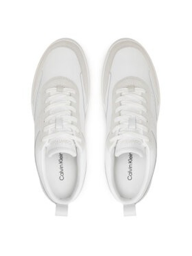 Calvin Klein Sneakersy Low Top Lace Up Lth Mix HM0HM00851 Biały