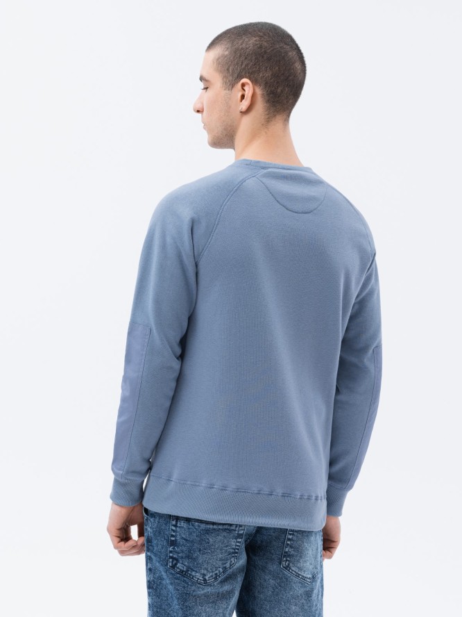 Bluza męska z reglanowym rękawem - jasnoniebieska V3 OM-SSNZ-0122 - XXL