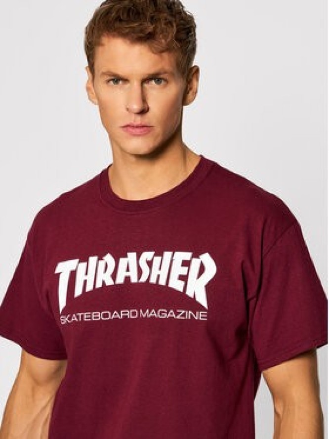 Thrasher T-Shirt Skatemag Bordowy Regular Fit