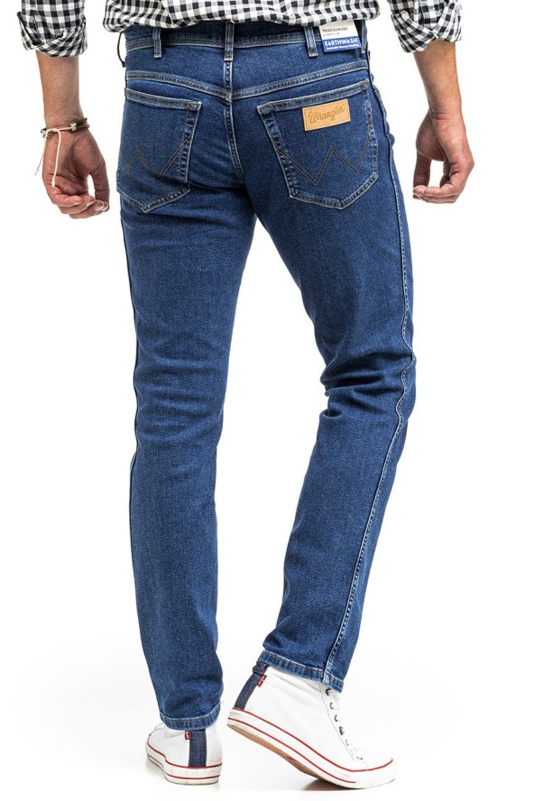 WRANGLER TEXAS SLIM MĘSKIE SPODNIE JEANSOWE CRAZY GAME W12SOAR26