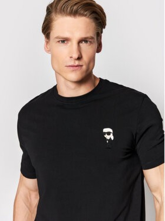 KARL LAGERFELD T-Shirt Crew Neck 755027 500221 Czarny Regular Fit