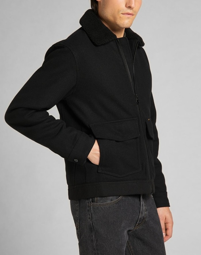 LEE WOOL JACKET BLACK L86PCS01