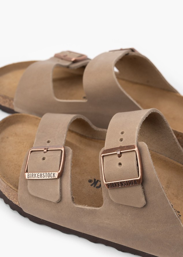 Klapki męskie BIRKENSTOCK ARIZONA LEOI TABACCO BROWN