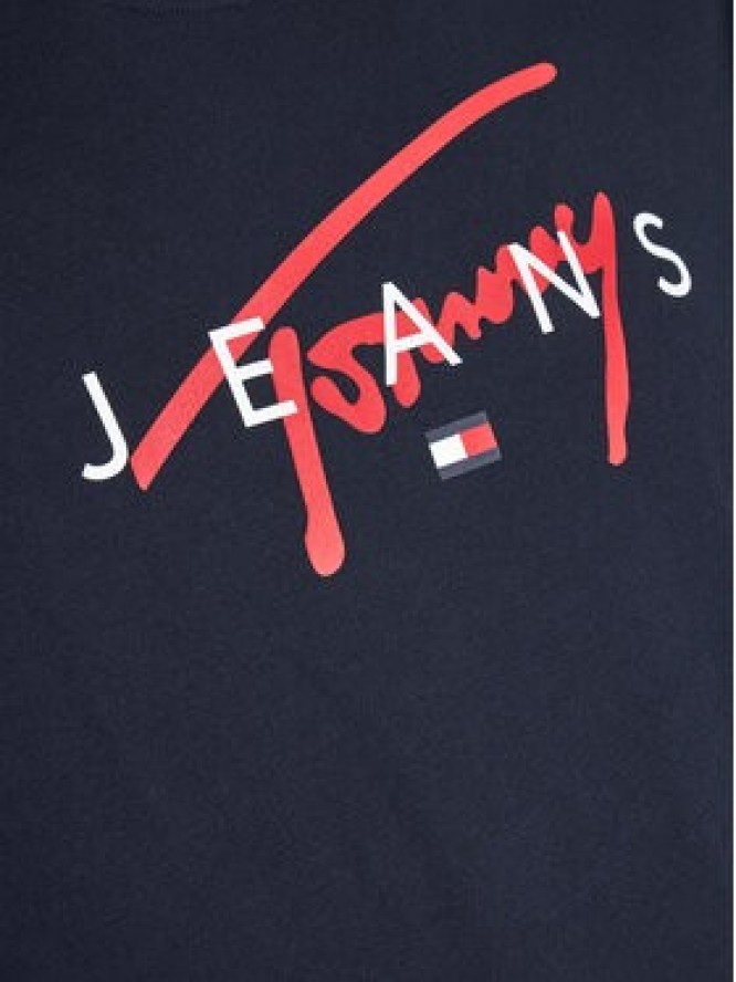 Tommy Jeans T-Shirt Signature Twist DM0DM19683 Granatowy Regular Fit