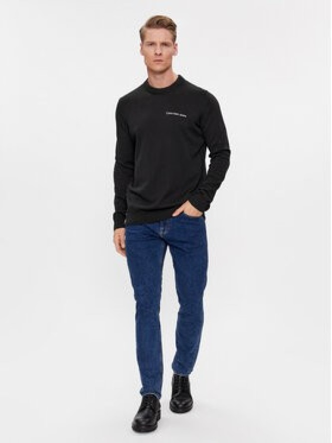 Calvin Klein Jeans Sweter Institutional Essential J30J324974 Czarny Regular Fit