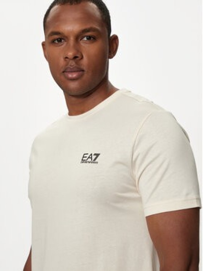 EA7 Emporio Armani T-Shirt 8NPT25 PJVPZ 1713 Beżowy Regular Fit