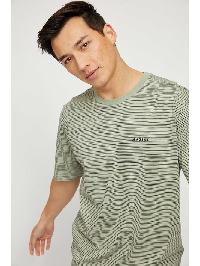 MAZINE Koszulka "Keith" w kolorze khaki rozmiar: S