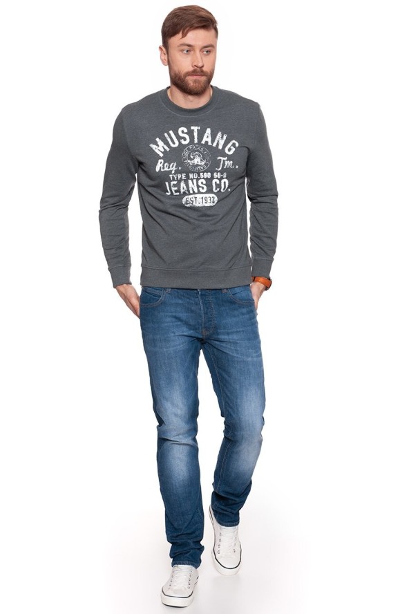 BLUZA MUSTANG MĘSKA Logo Sweatshirt 1007641 4151