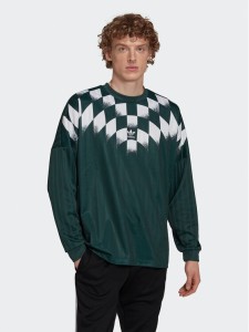 adidas Longsleeve Rekive Graphic HK7330 Zielony Loose Fit