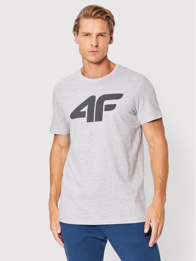 4F T-Shirt H4Z22-TSM353 Szary Regular Fit