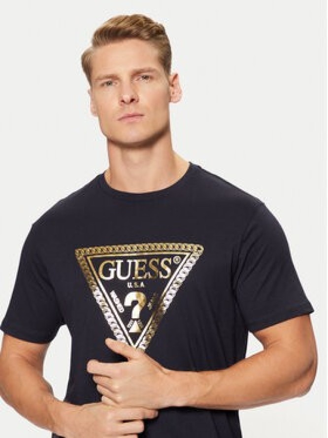 Guess T-Shirt M5RI49 K9RM1 Granatowy Regular Fit