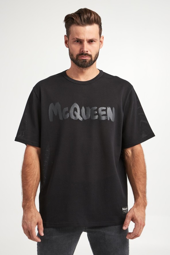 T-shirt męski z siatki ALEXANDER MCQUEEN