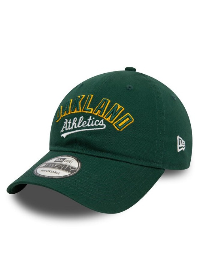 New Era Czapka z daszkiem Mlb Wordmark 920 Athletics 60503513 Zielony