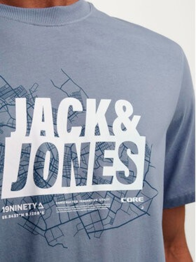 Jack&Jones T-Shirt Map 12257908 Niebieski Regular Fit