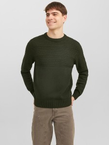 Jack & Jones Sweter w kolorze ciemnozielonym rozmiar: M