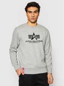 Alpha Industries Bluza Basic Sweater 178302 Szary Regular Fit