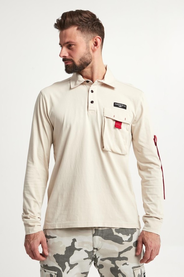 Longsleeve Polo męski AERONAUTICA MILITARE