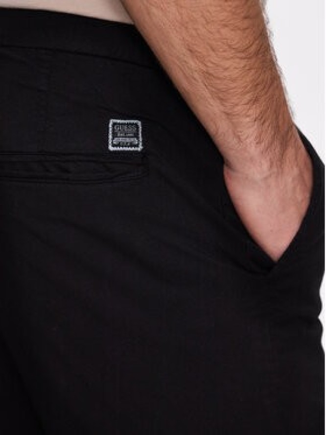 Guess Spodnie materiałowe Myron M3GD18 WFBZ3 Czarny Slim Fit