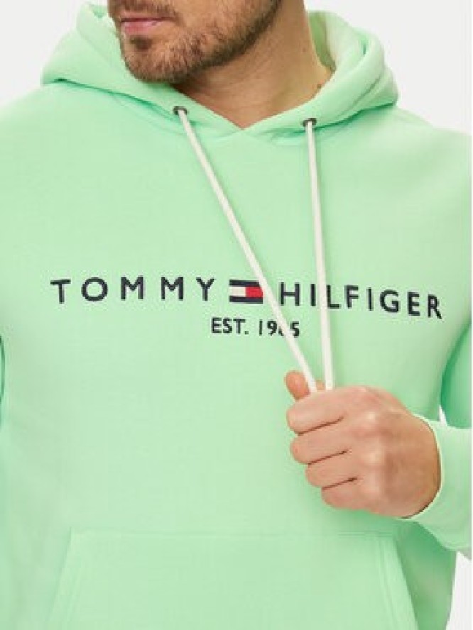 Tommy Hilfiger Bluza Logo MW0MW11599 Zielony Regular Fit