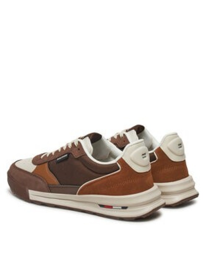 Tommy Hilfiger Sneakersy Retro Runner Mix Rwb FM0FM05371 Brązowy