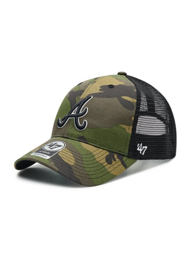 47 Brand Czapka z daszkiem MLB Atlanta Braves Branson Trucker B-CBRAN01GWP-CMB Zielony