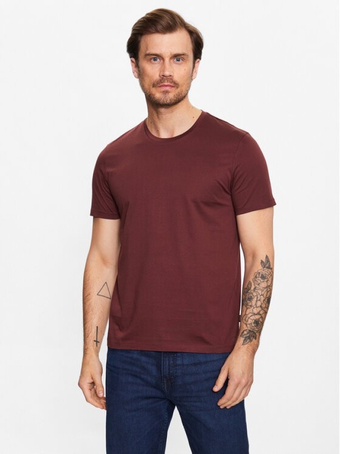 Boss T-Shirt 50468395 Bordowy Slim Fit