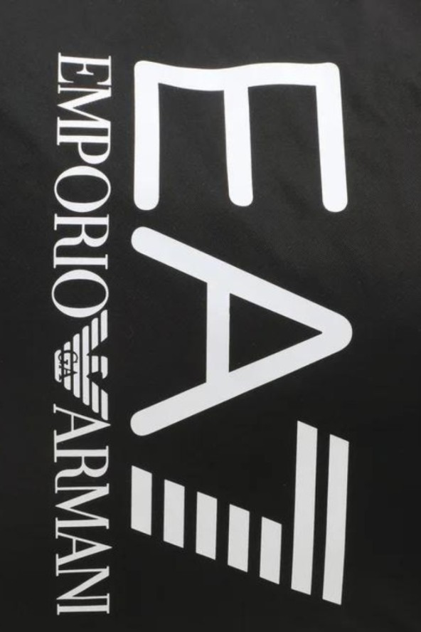 EA7 Czarna torba sportowa z białym logo