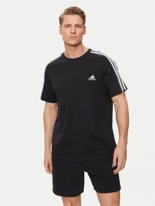 adidas T-Shirt Essentials Single Jersey 3-Stripes T-Shirt IC9334 Czarny Regular Fit