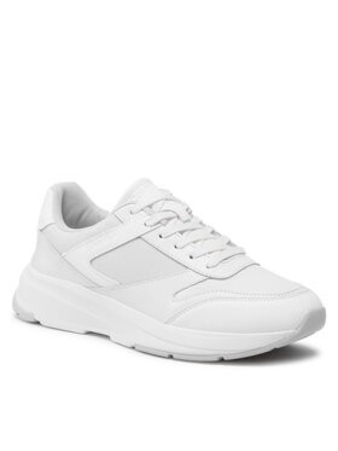 Calvin Klein Sneakersy Low Top Lace Up Mix HM0HM00901 Biały