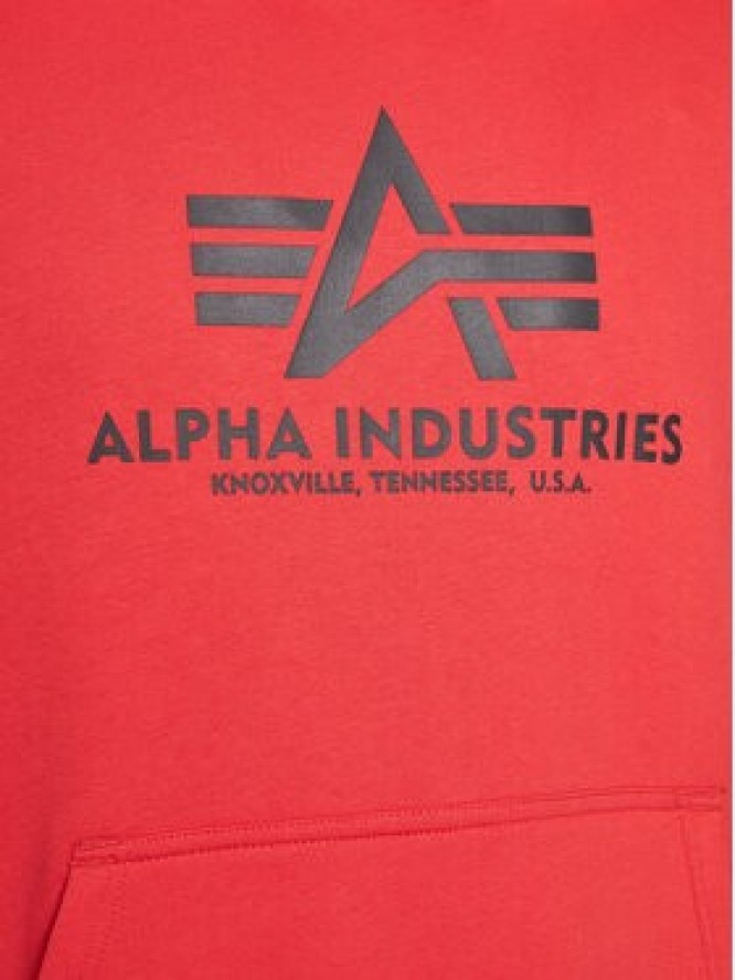 Alpha Industries Bluza Basic 178312 Czerwony Regular Fit