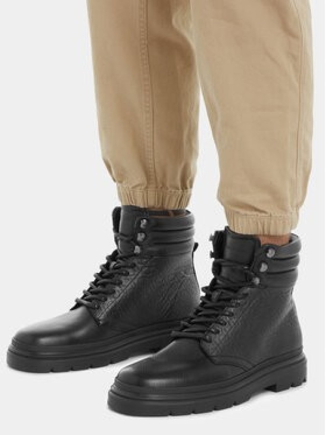 Calvin Klein Trapery Combat Boot Mono HM0HM01211 Czarny