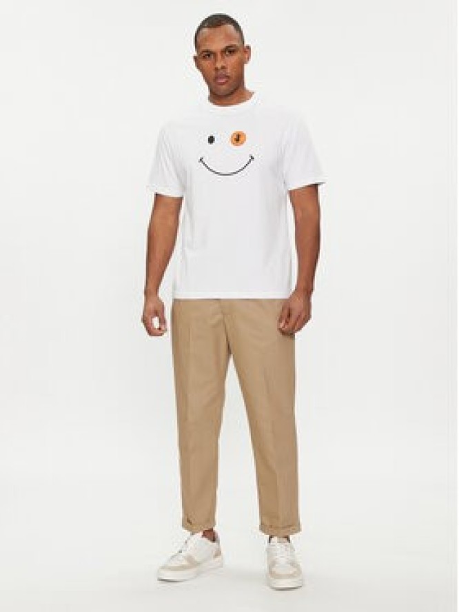 Save The Duck T-Shirt DT1197M BESY18 Biały Regular Fit
