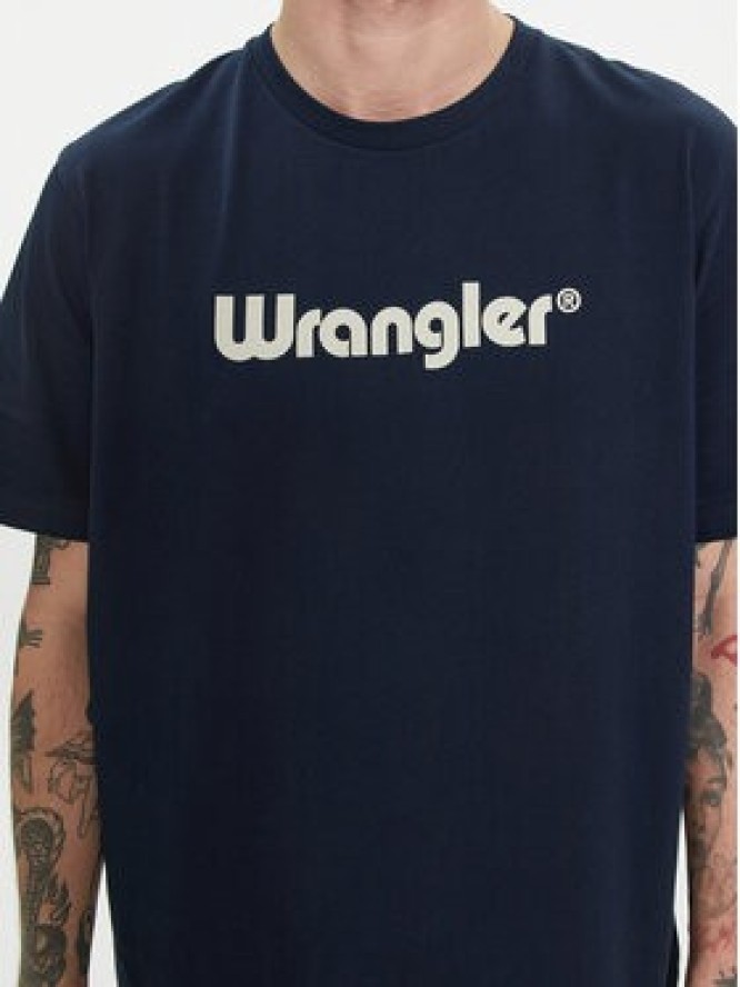 Wrangler T-Shirt Logo 112350524 Granatowy Regular Fit