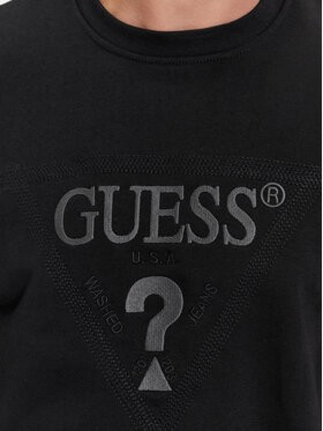 Guess Bluza Stitched M4RQ15 KBK32 Czarny Regular Fit